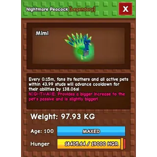 Nightmare Peacock 98kg