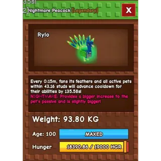 Nightmare Peacock 93kg