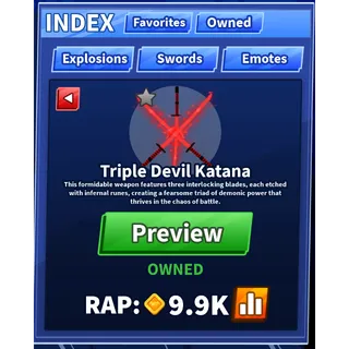 Triple Devil Katana - Unique Sword