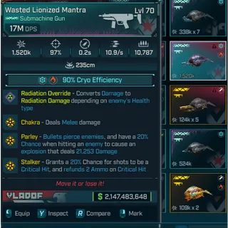 LV.70 Modded Submachine Gun | PC/XBOX/PS 