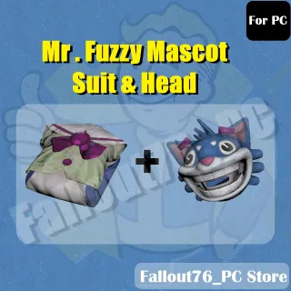 Mr . Fuzzy Mascot Suit & Head