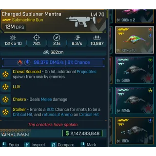 LV.70 Modded Submachine Gun | PC/XBOX/PS 