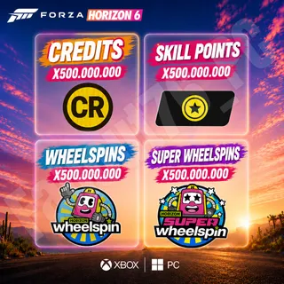 FORZA HORIZON 6 | 500.000.000 CREDITS | 500.000.000 SUPER WHEELSPIN | 500.000.000 CAR MASTERY | PC / XBOX