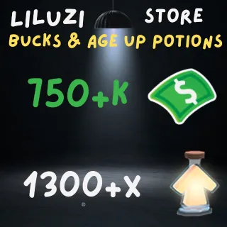 AGE UP POTIONS AND BUCKS -ADOPT ME 