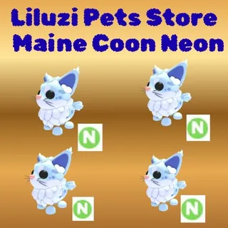 MAINE COON Neon 4X -ADOPT ME 
