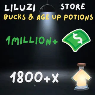 AGE UP POTIONS AND BUCKS -ADOPT ME 