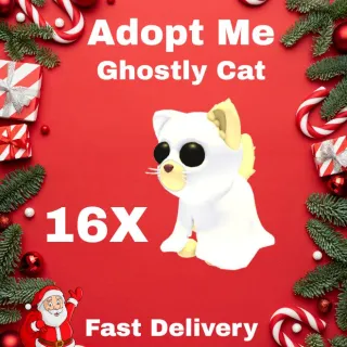 Ghostly Cat 16X  - Adopt Me