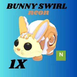 BUNNY SWIRL neon 1x -ADOPT ME 