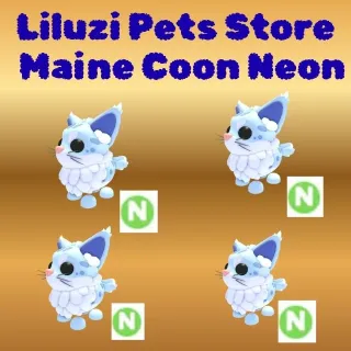MAINE COON Neon 4X -ADOPT ME 