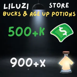 AGE UP POTIONS AND BUCKS -ADOPT ME 