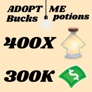 BUCKS AND AGE UP POTIONS- Adopt Me 