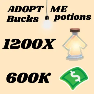 BUCKS AND AGE UP POTIONS- Adopt Me 