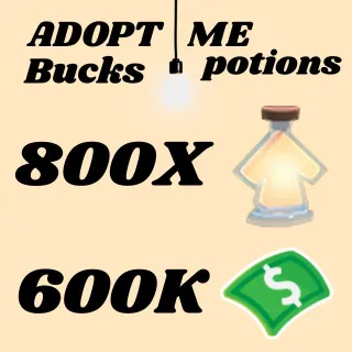 BUCKS AND AGE UP POTIONS- Adopt Me 