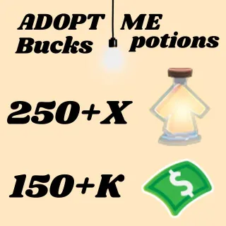 BUCKS AND AGE UP POTIONS- Adopt Me 