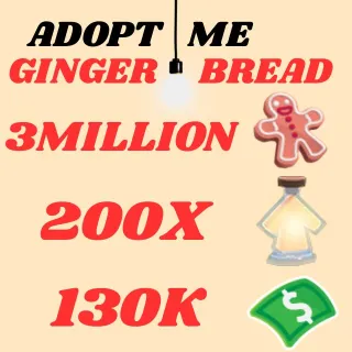 BUCKS AND AGE UP POTIONS GINGERBREAD- Adopt Me 