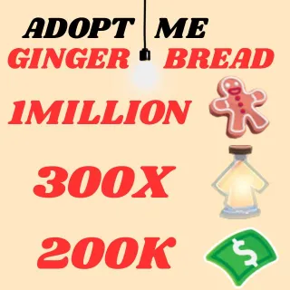 BUCKS AND AGE UP POTIONS GINGERBREAD- Adopt Me 