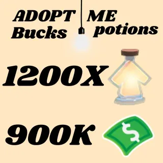 BUCKS AND AGE UP POTIONS- Adopt Me 