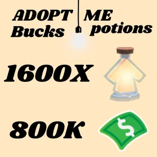BUCKS AND AGE UP POTIONS- Adopt Me 