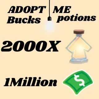 BUCKS AND AGE UP POTIONS- Adopt Me 