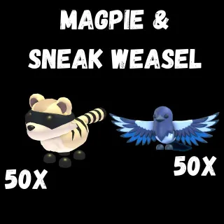 magpie 50X and sneak weasel 50x-ADOPT ME 
