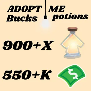 BUCKS AND AGE UP POTIONS- Adopt Me 