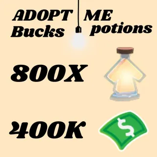 BUCKS AND AGE UP POTIONS- Adopt Me 