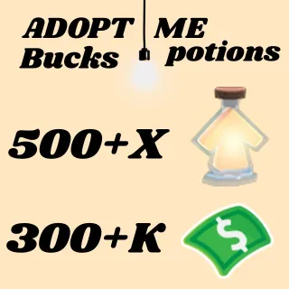 BUCKS AND AGE UP POTIONS- Adopt Me 