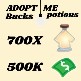 BUCKS AND AGE UP POTIONS- Adopt Me 