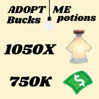BUCKS AND AGE UP POTIONS- Adopt Me 