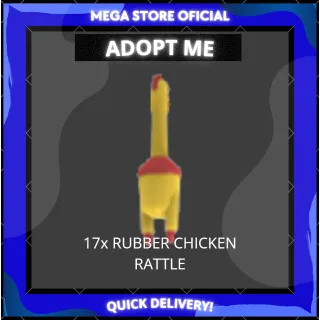 TOYS | 17X RUBBER CHICKEN RATTLE