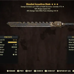 Weapon | Assaultron Blade BSS40