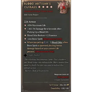 4GA Blood Artisan's Cuirass Max Aspe