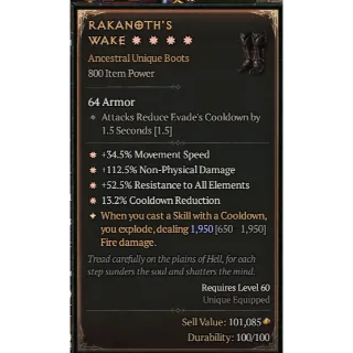 4GA Rakanoth's Wake Max aspect