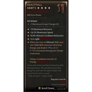 4GA Beastfall boots Max aspect