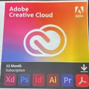 Adobe creative cloud 1 year subscription 