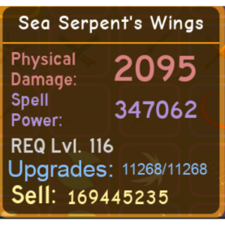 Roblox Dungeon Quest Sea Serpent Wings