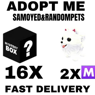 Adopt Me – 16X Random Pets  & 2X  Samoyed Mega Pets | Fast Delivery