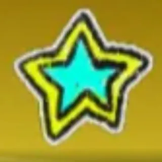 Cyan Star Sticker