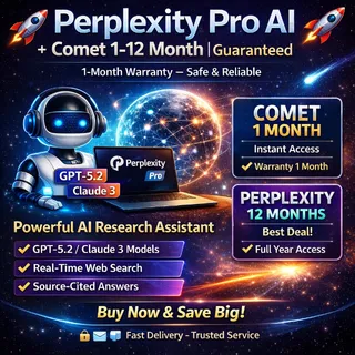 Perplexity AI PRO - 1 Year Subscription - Account