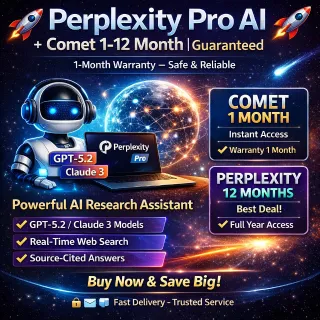 Perplexity AI PRO - 1 Year Subscription - Account