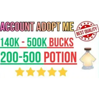 Adopt Me | 140K - 500k Bucks | 200 - 300 Age-Up Potions