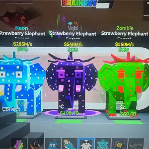 3 strawberry elephant