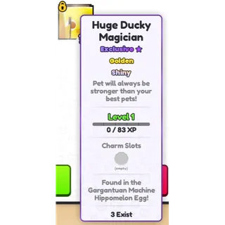*RARE* GOLDEN SHINY HUGE DUCKY MAGICIAN