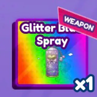 glitter blue spray