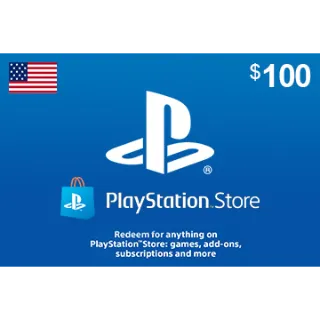 $100.00 USD PlayStation Store