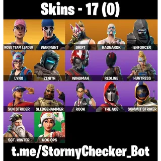 [PC/XBL/PSN] | 17 Skins | OG STW | Rose Team Leader | Warpaint | Nog Ops | Wingman | Drift | Rose Glow | Mean Streak  