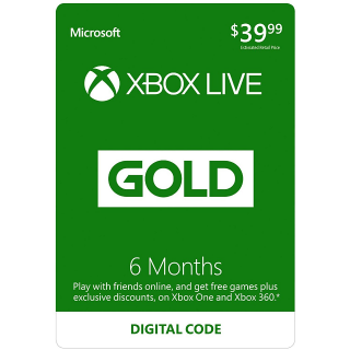 Xbox Live Gold 6 Months Xbox Gift Card Gift Cards Gameflip