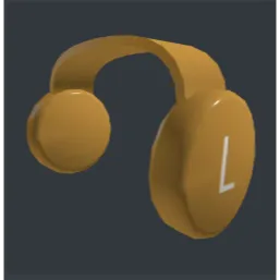 Gold Clockwork Headphones-roblox 