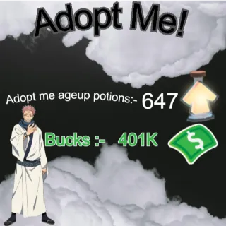 age up potion and bucks - Adopt me