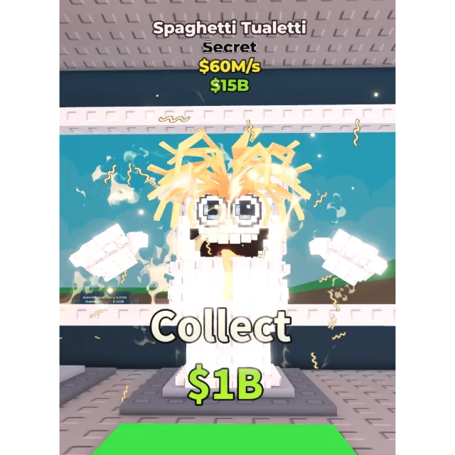 Roblox Steal A Brainrot - Spaghetti Tualeti | Secret | 60m/s | (1 PIECE
